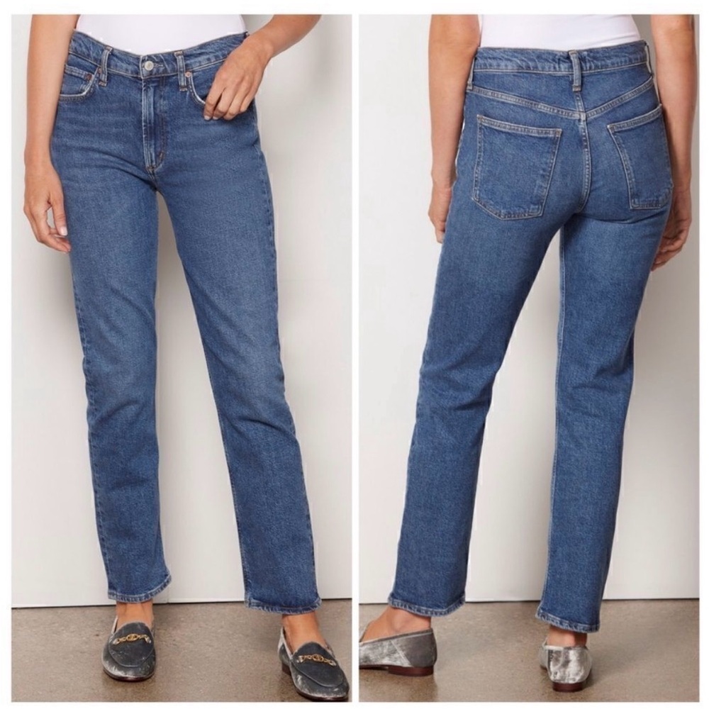 Agolde Women's Straight Leg Jeans in Blue - Picture 6 of 14